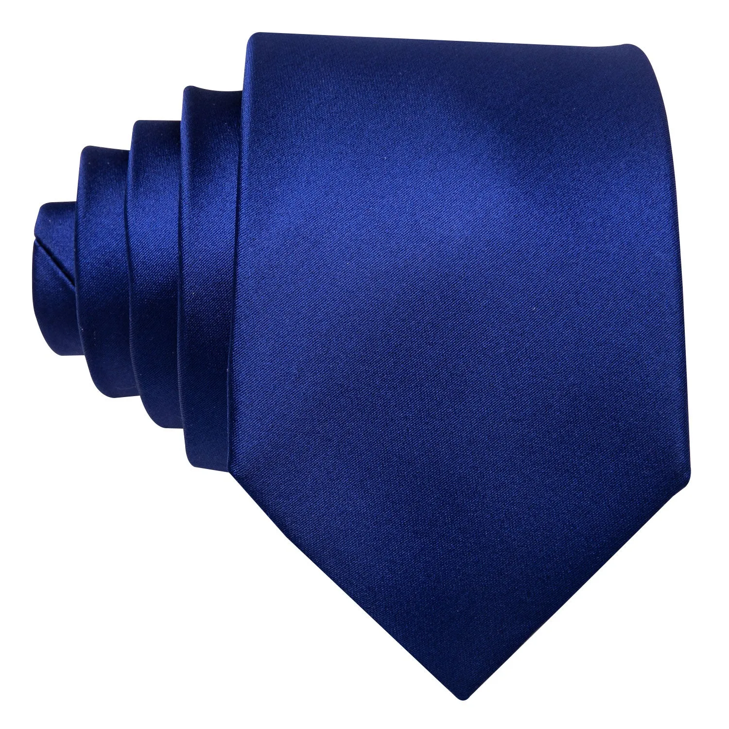 Barry. Wang Royal Blue Tie Set Solid Stain Necktie Hanky Cufflinks Set for Men Wedding Business sold by Barrywang product image thumbnail 5