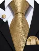 Barry. Wang Mens Golden Tie Solid Silk Necktie Pocket Square Cufflinks Set Wedding sold by Barrywang