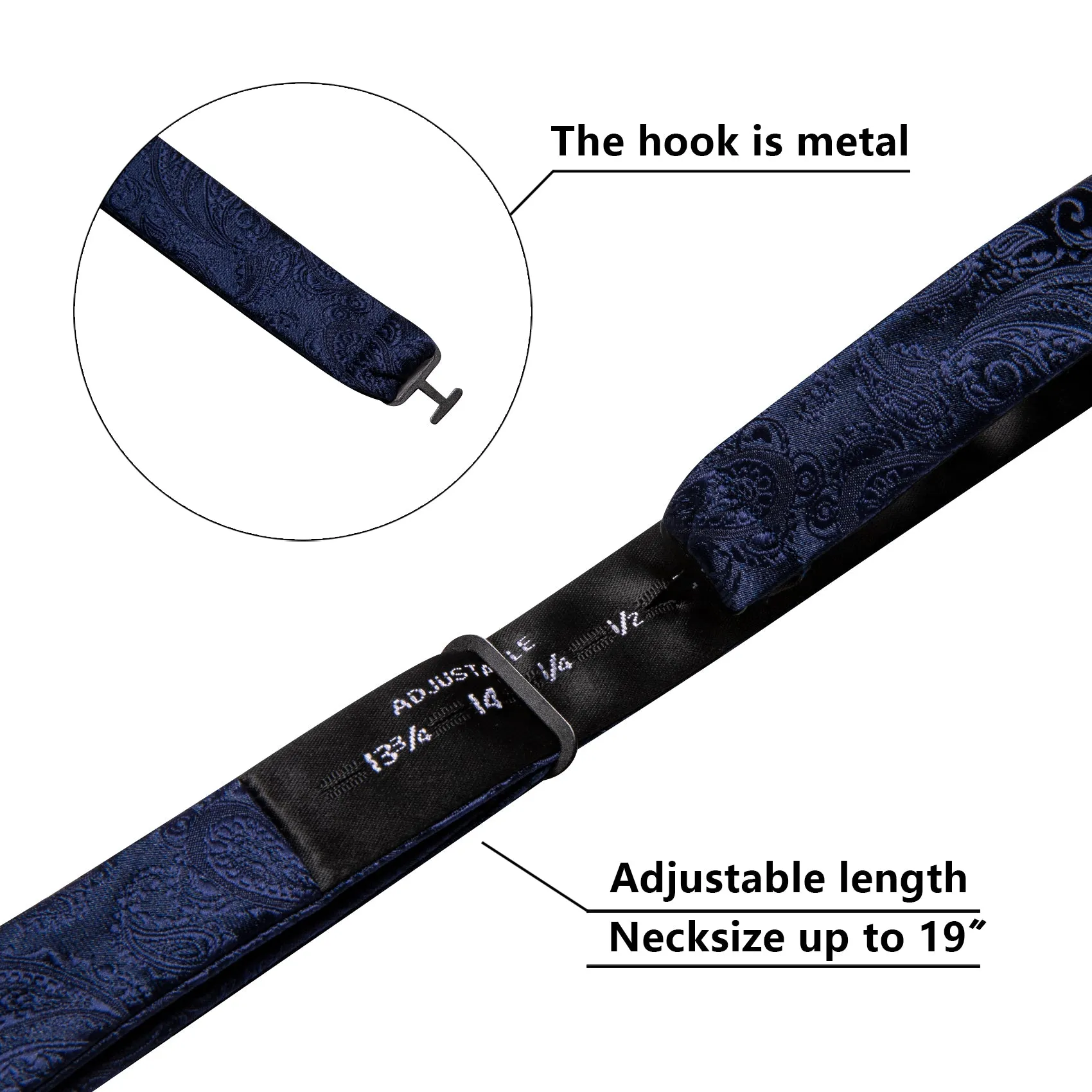 Barry. Wang Ultra Marine Paisley Silk Bow Tie Hanky Cufflinks Set sold by Barrywang product image thumbnail 5