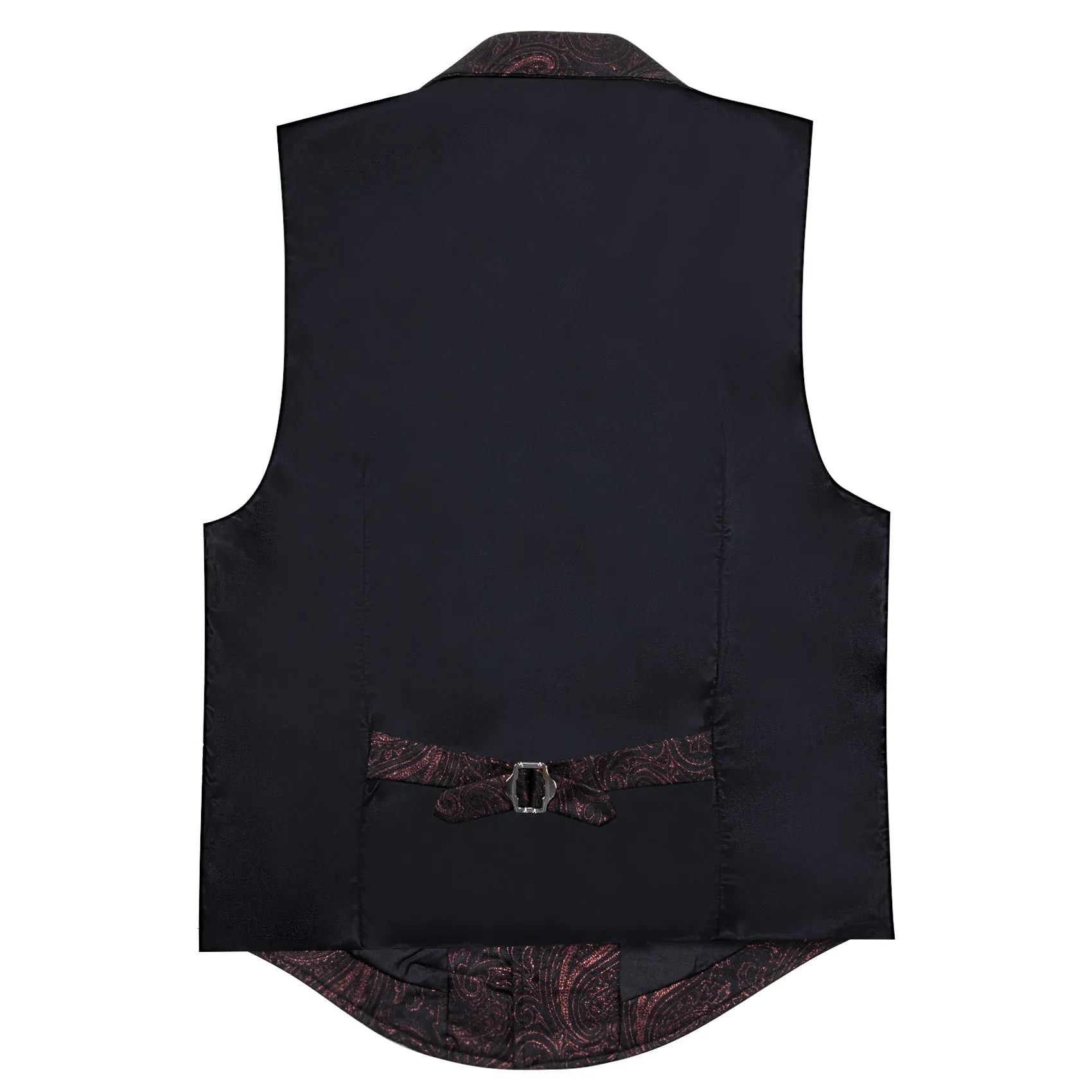 Barry. Wang Mens Chocolate Brown Victorian Vest Steampunk Gothic Paisley Tailored Collar Waistcoat For Tuxedo Wedding Party Business sold by Barrywang product image thumbnail 4