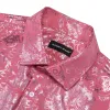 Barry. Wang Mens Western Dress Shirt Blush Pink Paisley Button Down Silk Long Sleeve Shirt sold by Barrywang