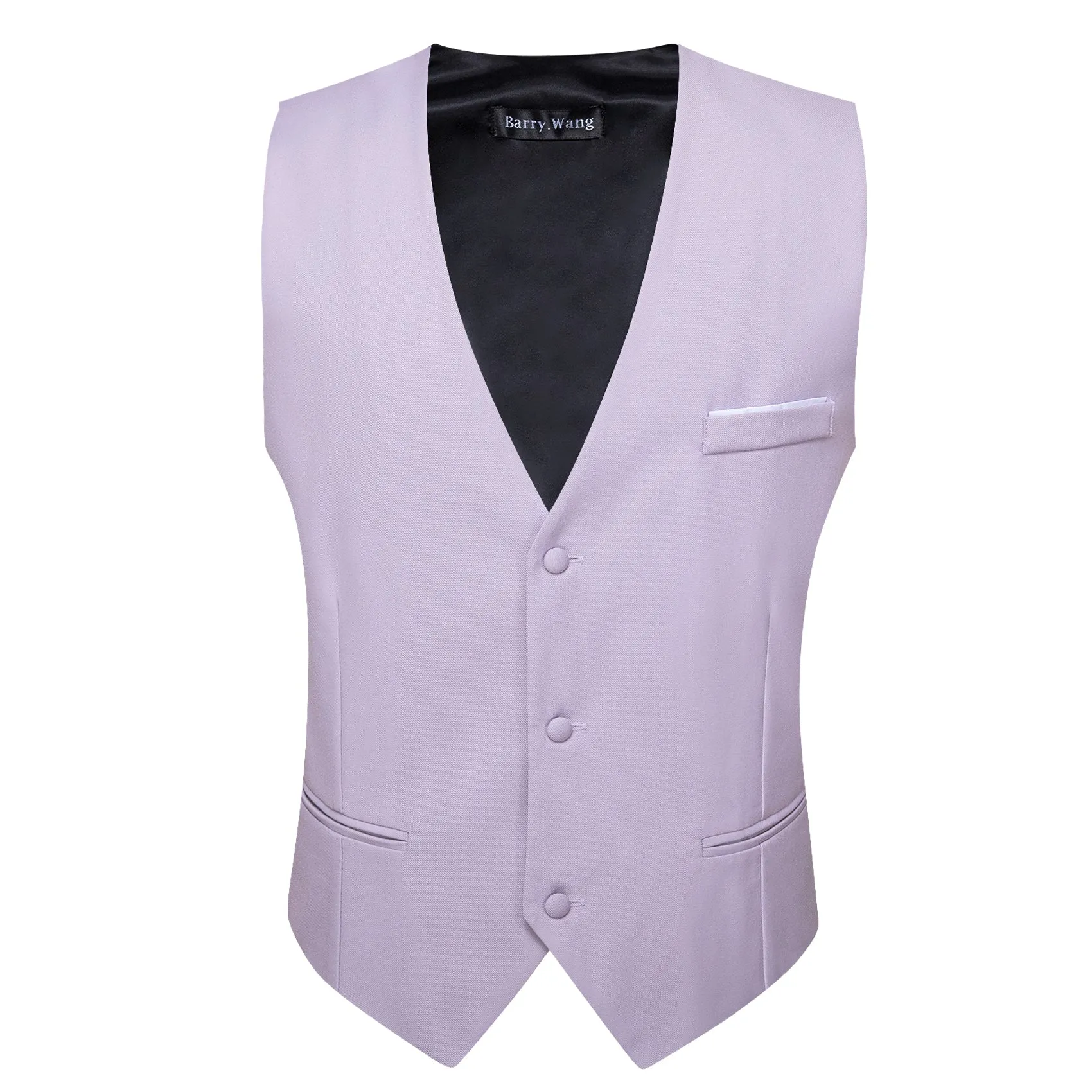 Barry. Wang Lavender Suit Vests V-Neck Casual Vest Dress for Men Formal Tuxedo sold by Barrywang product image thumbnail 4