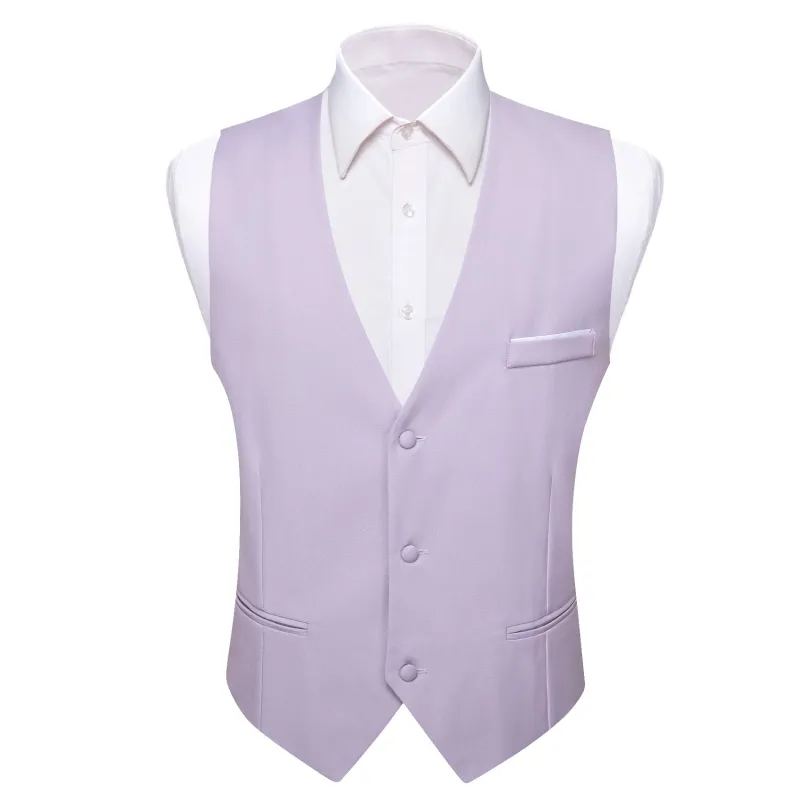 Barry. Wang Lavender Suit Vests V-Neck Casual Vest Dress for Men Formal Tuxedo sold by Barrywang