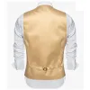 Barry. Wang Mens Gold Suit Vest Solid V-neck Vest Necktie Bowtie Pocket Square Cufflinks Set sold by Barrywang