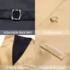 Barry. Wang Mens Gold Suit Vest Solid V-neck Vest Necktie Bowtie Pocket Square Cufflinks Set sold by Barrywang