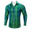 Barry. Wang Mens Paisley Dress Shirt Lime Green 70s Disco Long Sleeve Button Down Shirt sold by Barrywang