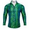 Barry. Wang Mens Paisley Dress Shirt Lime Green 70s Disco Long Sleeve Button Down Shirt sold by Barrywang