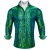 Barry. Wang Mens Paisley Dress Shirt Lime Green 70s Disco Long Sleeve Button Down Shirt sold by Barrywang