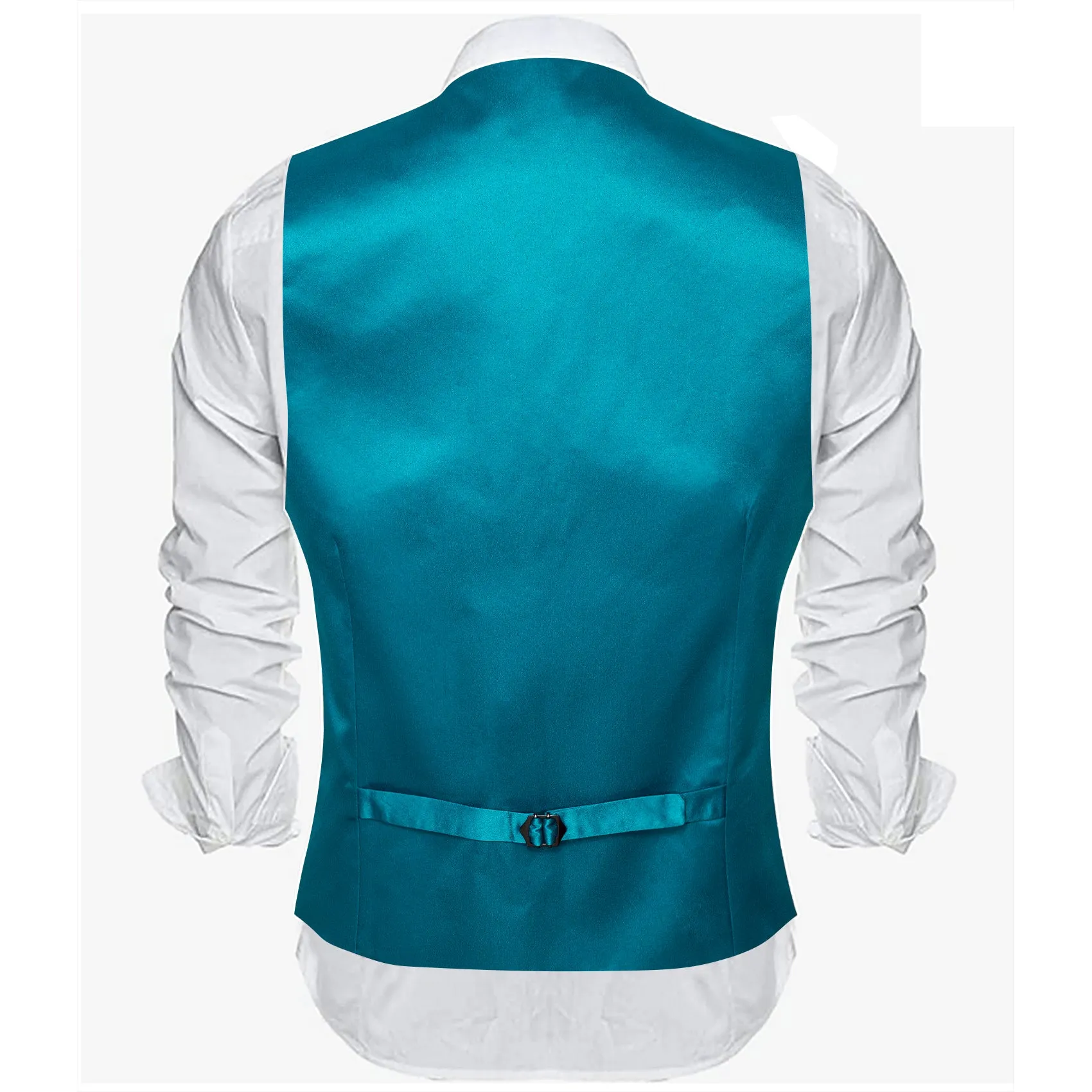 Barry. Wang Teal Suit Vests V-Neck Casual Vest Dress for Men Formal Tuxedo sold by Barrywang product image thumbnail 5