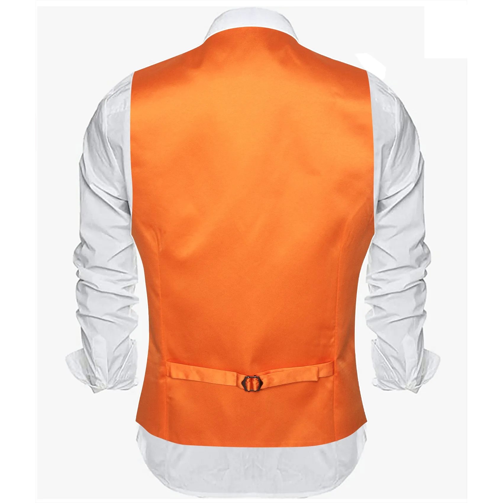 Barry. Wang Orange Suit Vests V-Neck Casual Vest Dress for Men Formal Tuxedo sold by Barrywang product image thumbnail 5