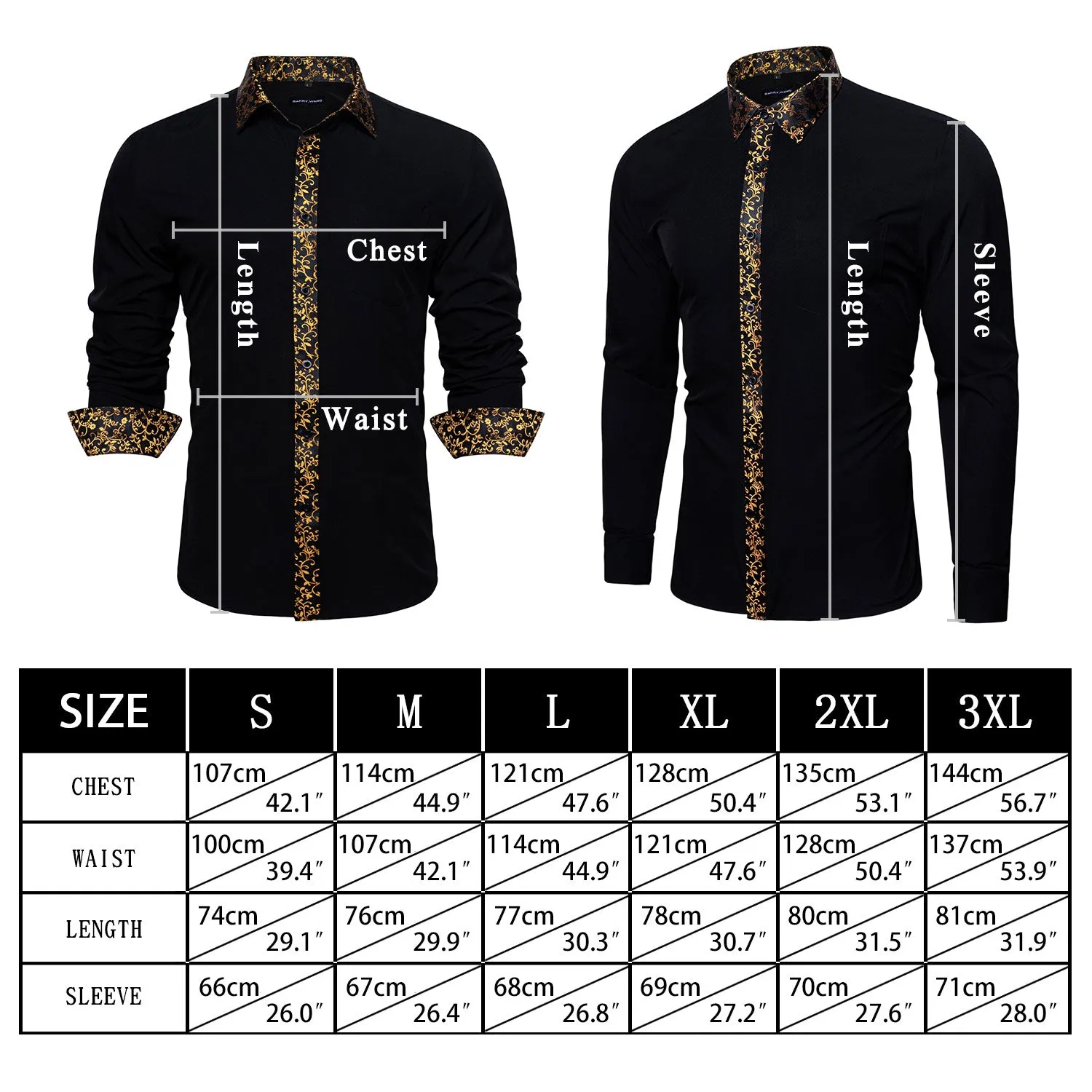 Barry. Wang Mens White Burgundy Splicing Dress Shirt Long Sleeve Button Down Business Shirt sold by Barrywang product image thumbnail 4