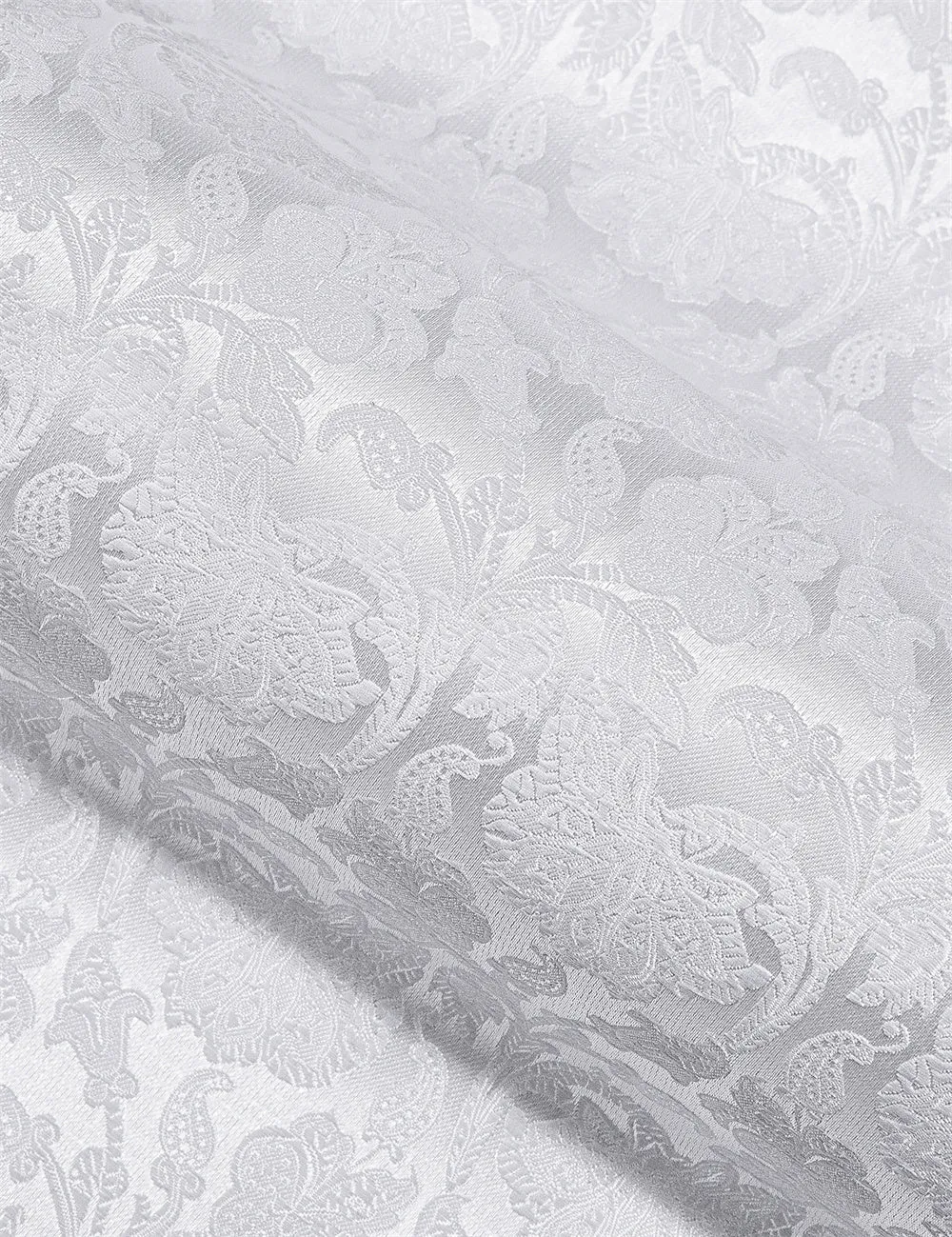 Barry. Wang Mens White Dress Shirt Paisley Silk Long Sleeve Button Down Shirt sold by Barrywang product image thumbnail 4