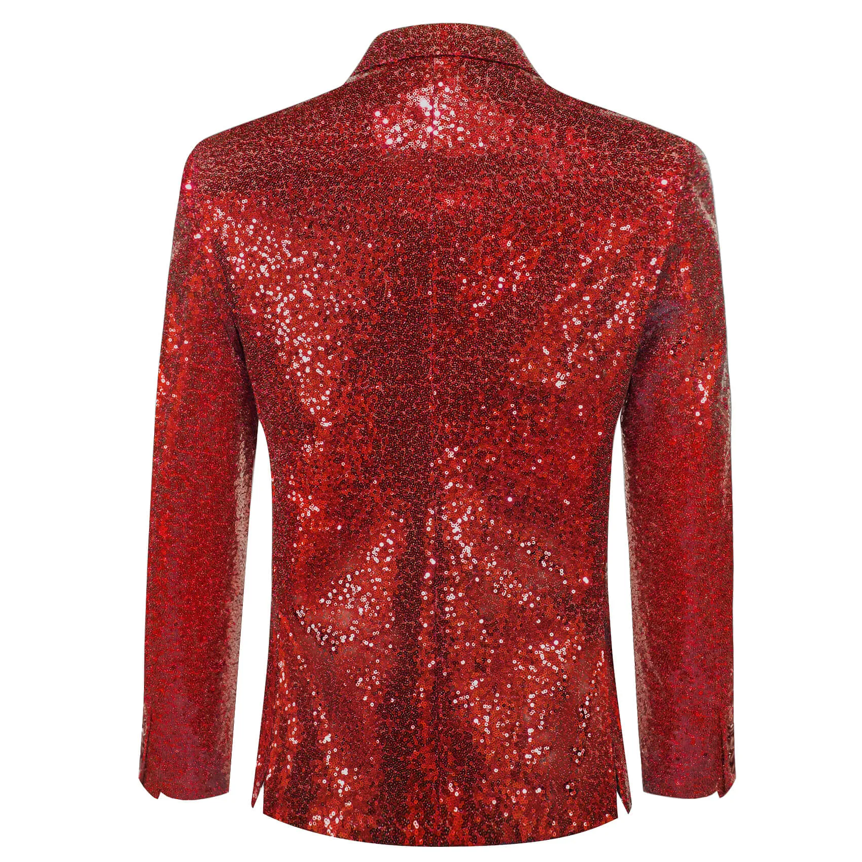 Barry. Wang Men's Sequin Red Party Suit Notch Lapel One Button Banquet Wedding Blazer Tuxedos sold by Barrywang product image thumbnail 4