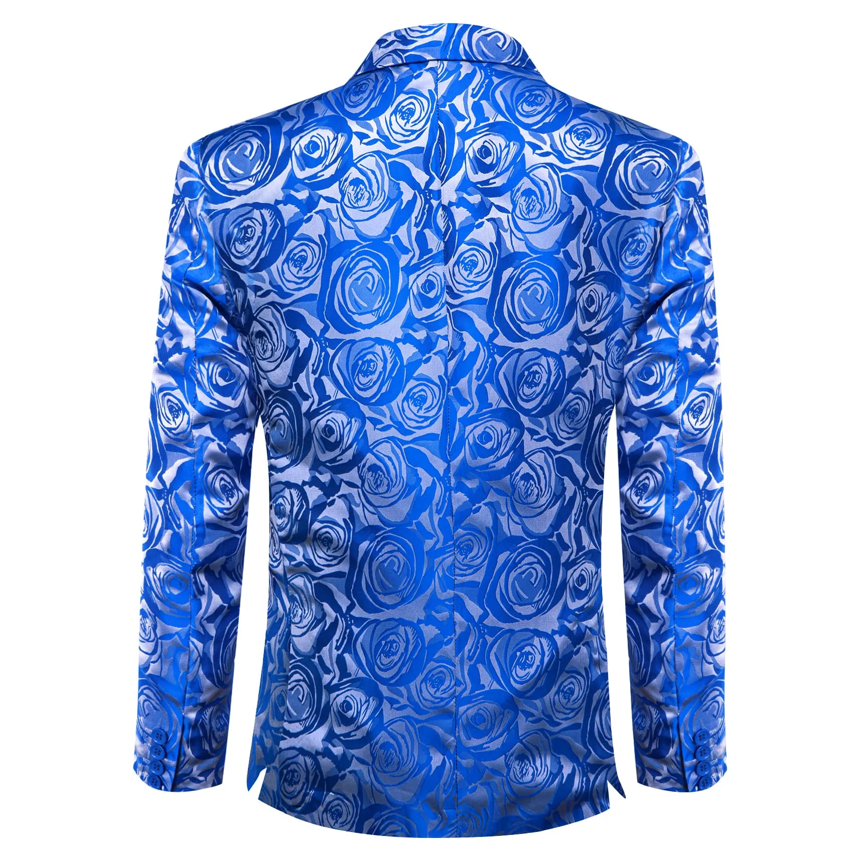 Barry. Wang Royal Blue Rose Suit For Men Notched Collar One Button Slim Tuxedos Wedding Party Dinner Jacket sold by Barrywang product image thumbnail 3