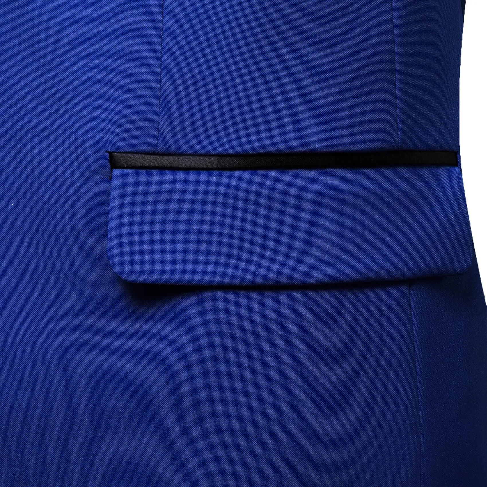 Barry. Wang Men's Royal Blue Formal Blazer Black Satin Shawl Lapel Business Wedding Suit sold by Barrywang product image thumbnail 3