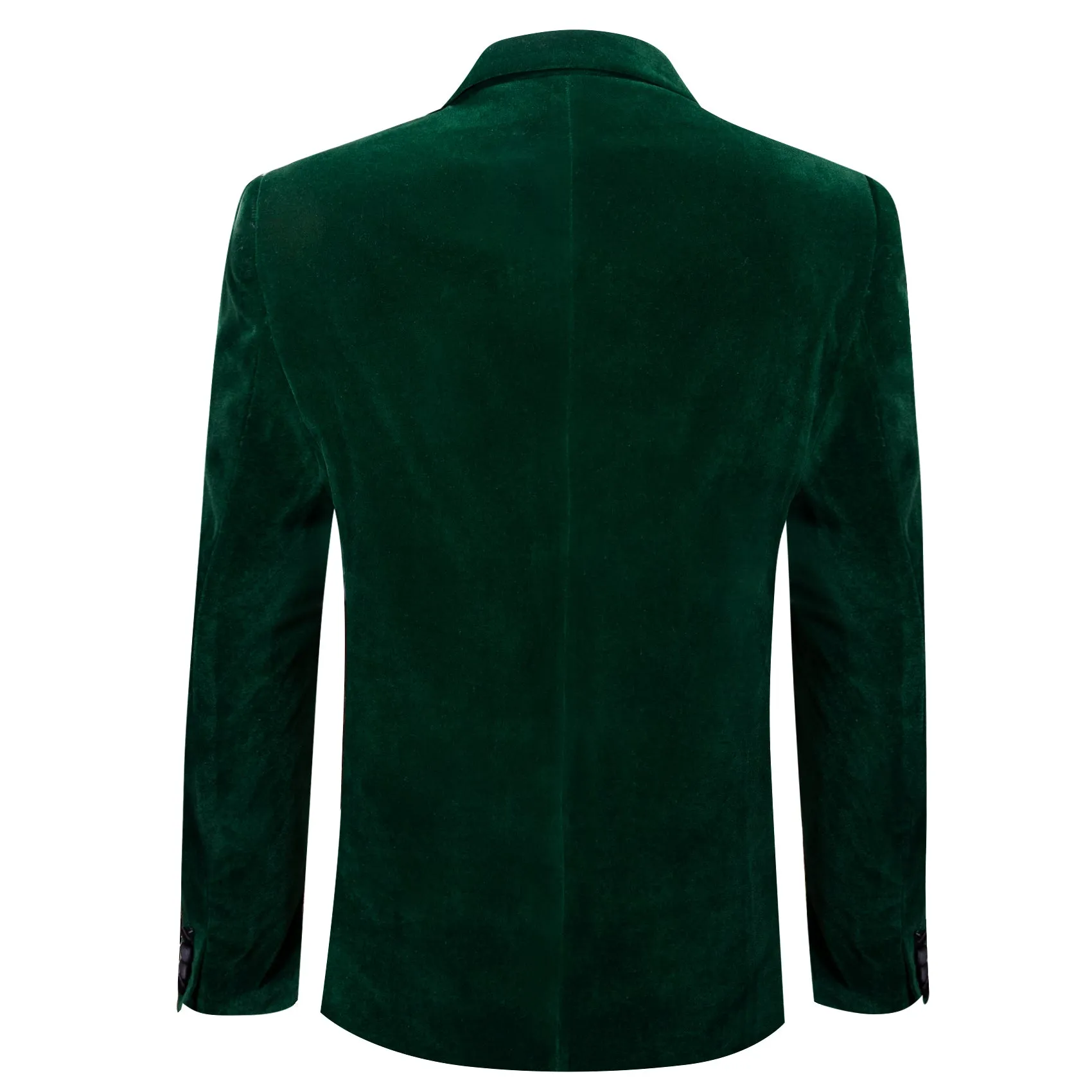 Barry. Wang Men's Velvet Green Suit Silk Notch Lapel One Button Wedding Banquet Blazer sold by Barrywang product image thumbnail 3