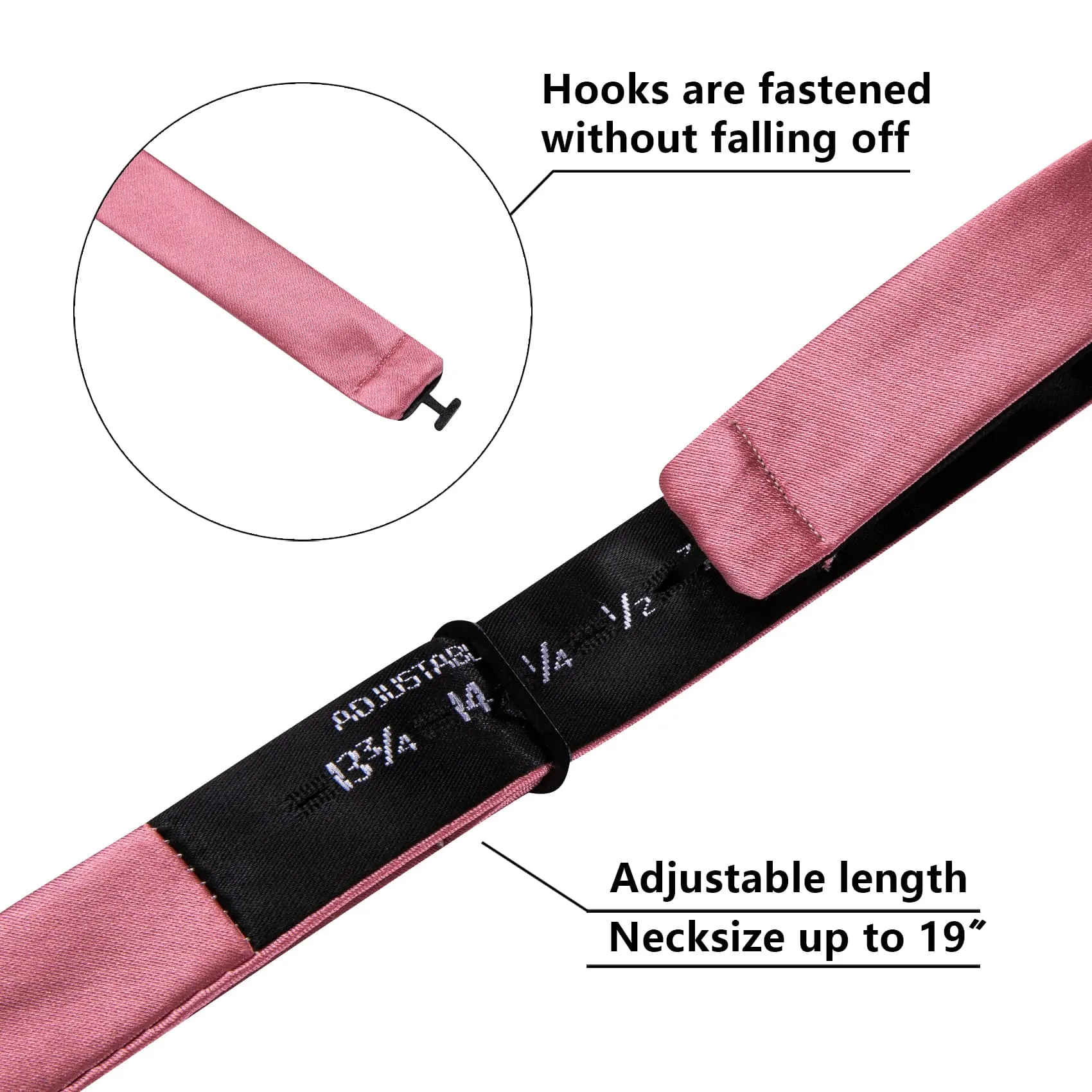 Barry. Wang Rosewood Solid Bowtie Men's Satin Self-tied Hanky Bowtie Pocket Square Cufflinks Set for Wedding sold by Barrywang product image thumbnail 5