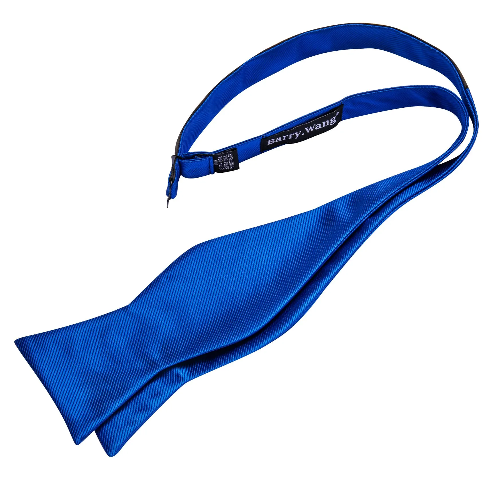 Barry. Wang Royal Blue Bowtie Solid Jacquard Men's Formal Bow Tie Pocket Square Cufflinks Set for Wedding sold by Barrywang product image thumbnail 4