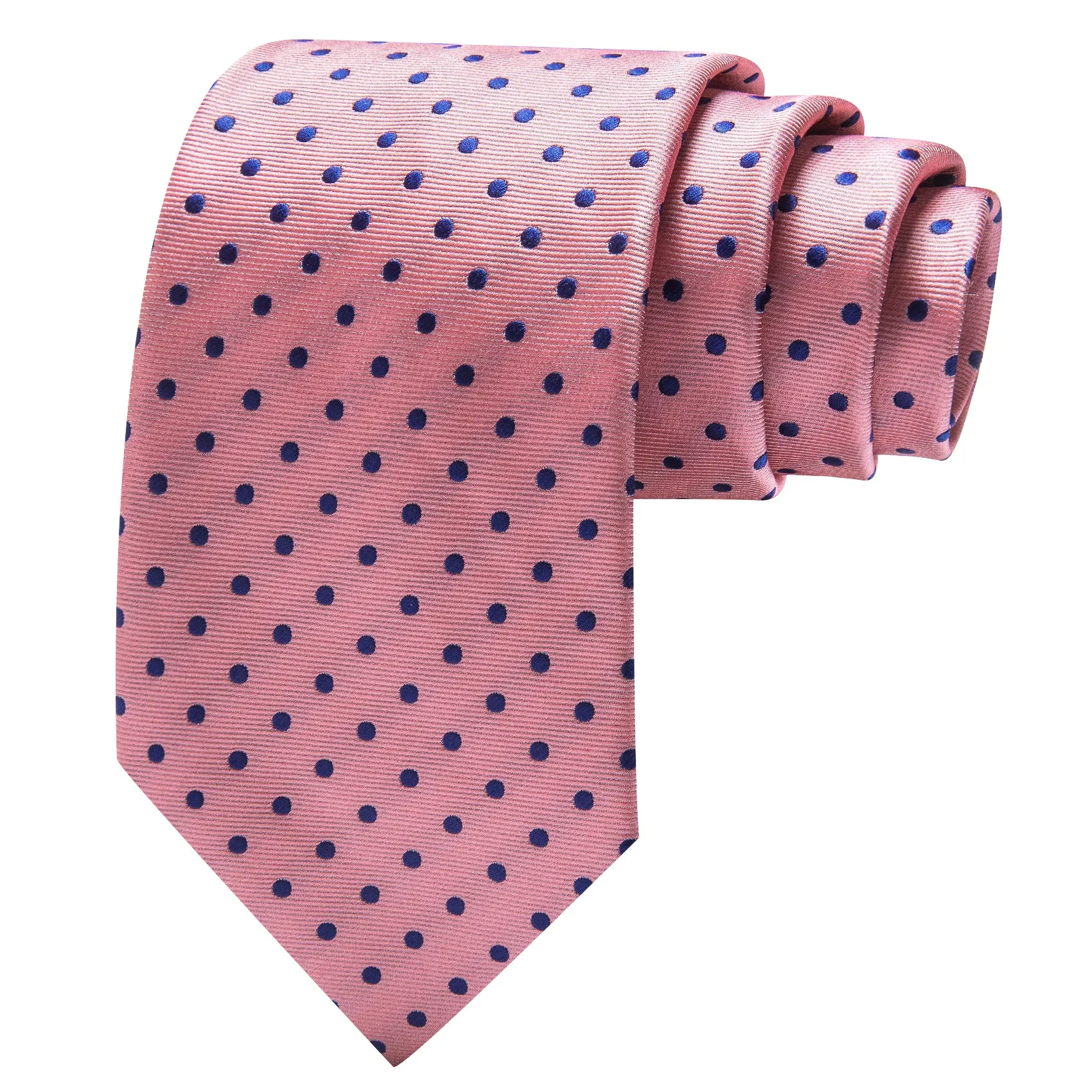 Barry. Wang Pink Blue Polka Dot Tie Handkerchief Cufflinks Set for Men sold by Barrywang product image thumbnail 5