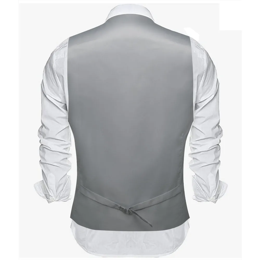 Barry. Wang Rose Gold Dress Vest V-Neck Solid Tuxedo Waistcoat Tie Hanky Cufflinks Set sold by Barrywang product image thumbnail 5