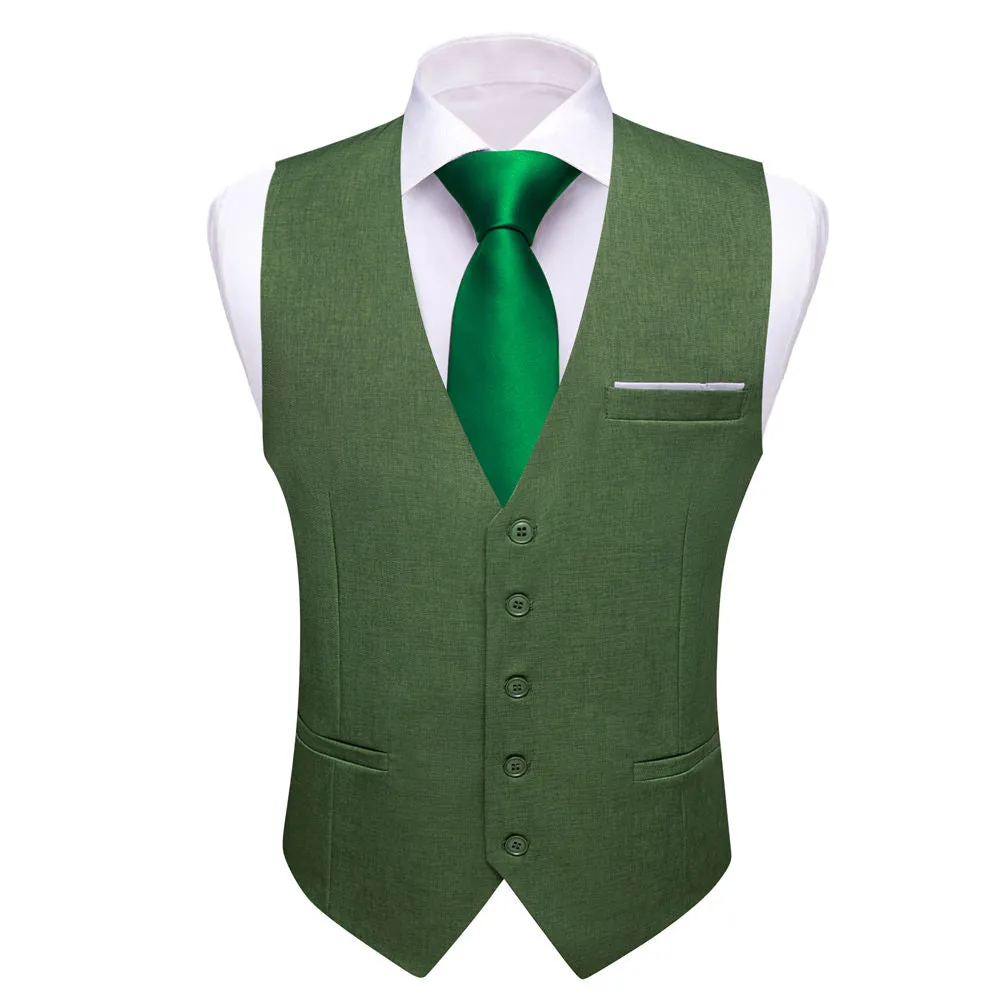 Barry. Wang Mens Treetop Suit Vest Solid Formal Dress Waistcoat for Wedding sold by Barrywang product image thumbnail 2