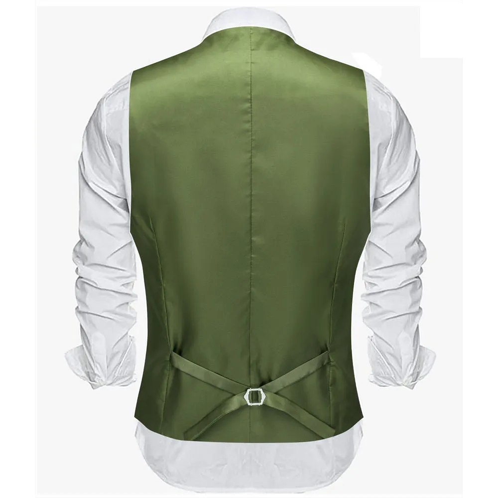 Barry. Wang Mens Treetop Suit Vest Solid Formal Dress Waistcoat for Wedding sold by Barrywang product image thumbnail 4
