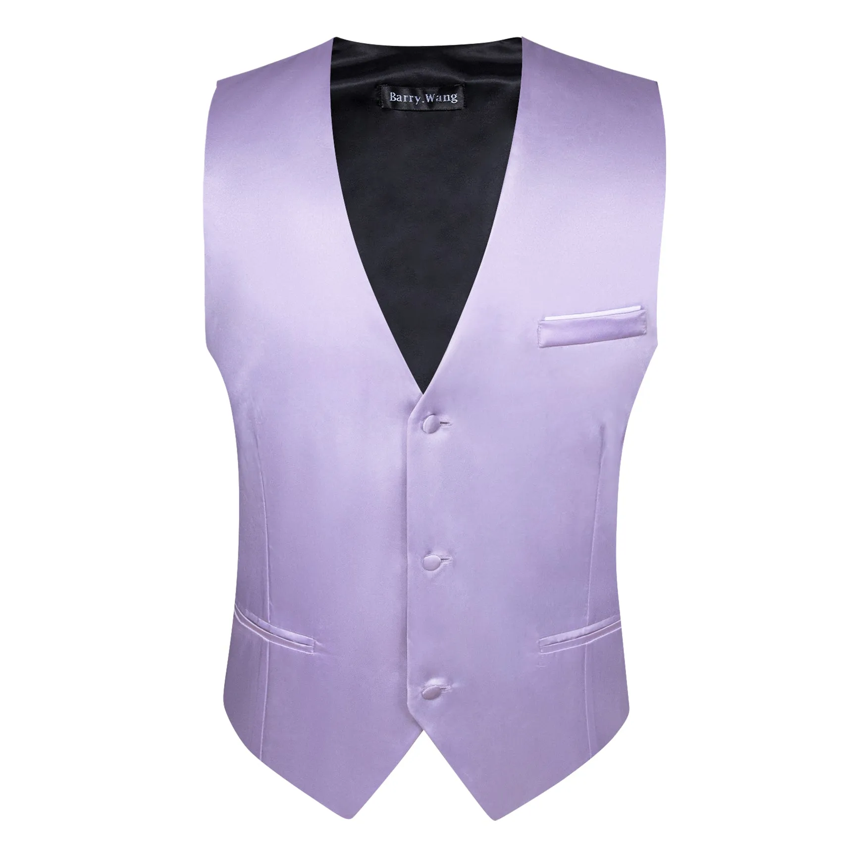 Barry. Wang lavender Dress Vest Slim Fit Solid Wedding Tuxedo Waistcoat sold by Barrywang product image thumbnail 4