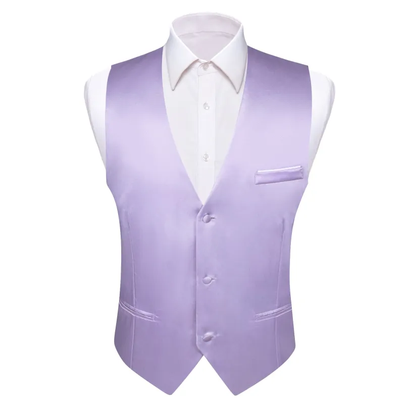 Barry. Wang lavender Dress Vest Slim Fit Solid Wedding Tuxedo Waistcoat sold by Barrywang