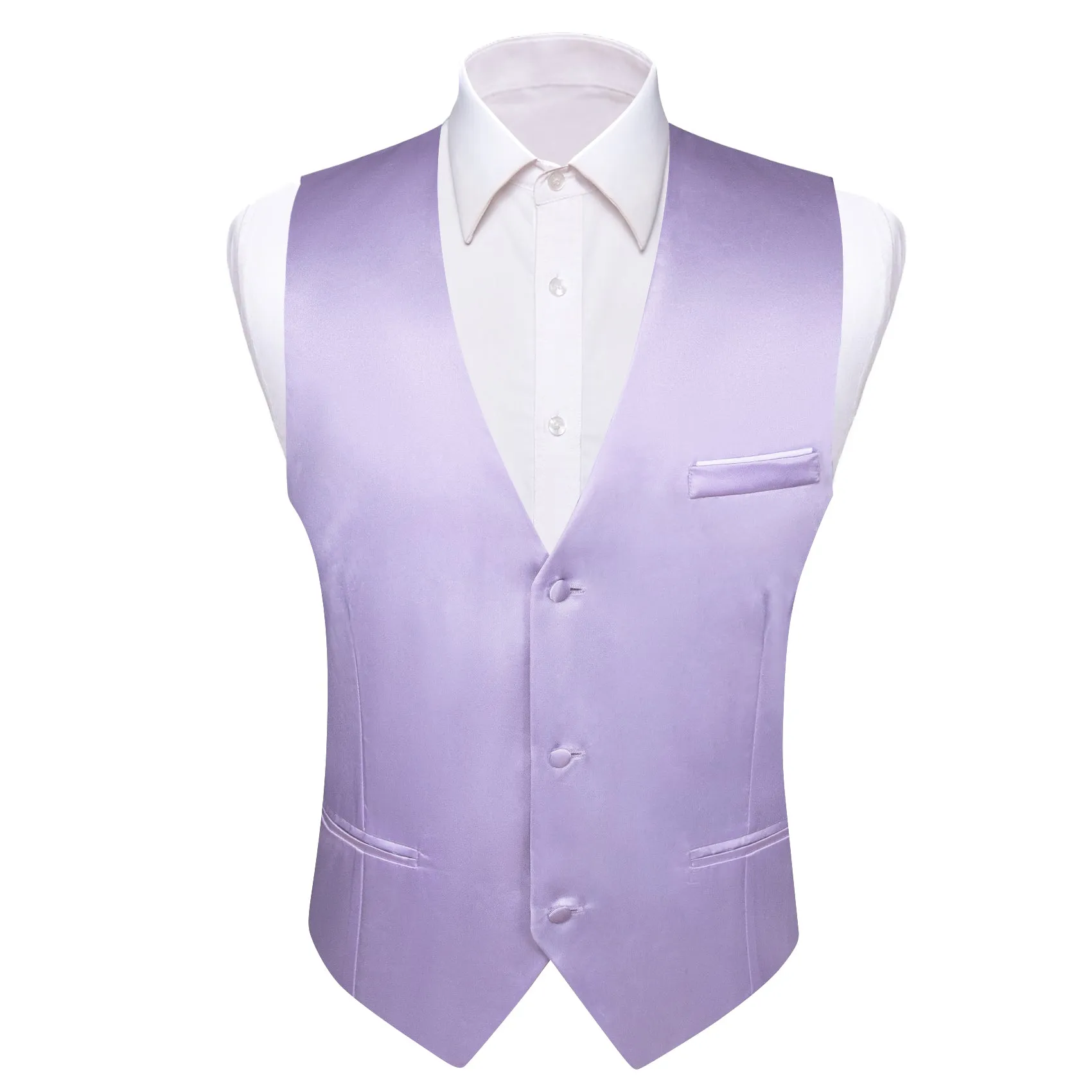 Barry. Wang lavender Dress Vest Slim Fit Solid Wedding Tuxedo Waistcoat sold by Barrywang