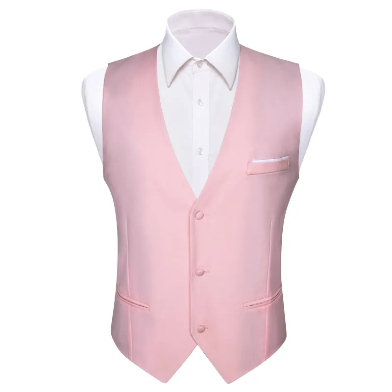 Barry. Wang Mens Pink Dress Vest Prom Slim Fit Solid Formal Suit Waistcoat sold by Barrywang