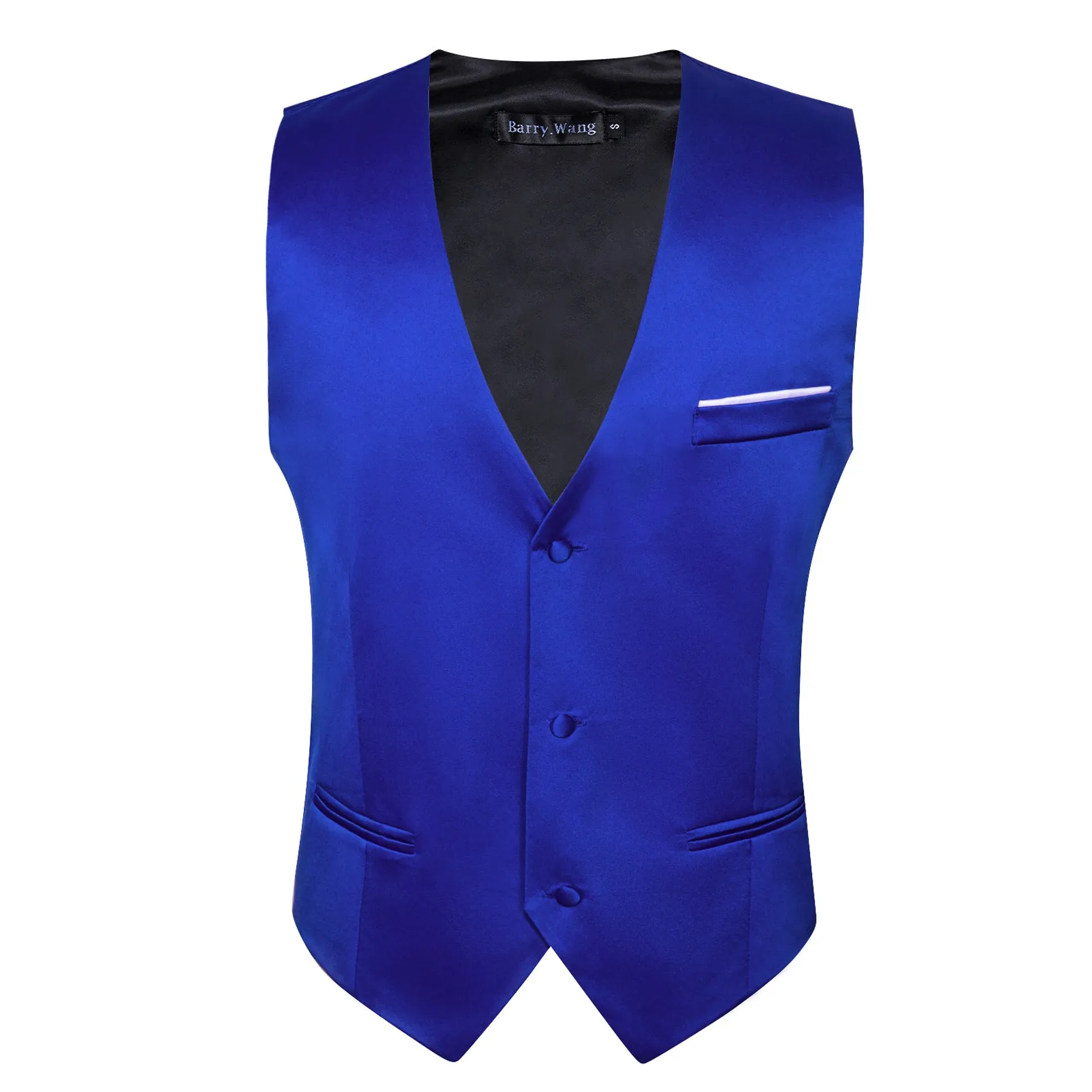 Barry. Wang Royal Blue Business Suit Vest for Wedding Slim Fit Formal Groomsmen Vest sold by Barrywang product image thumbnail 4