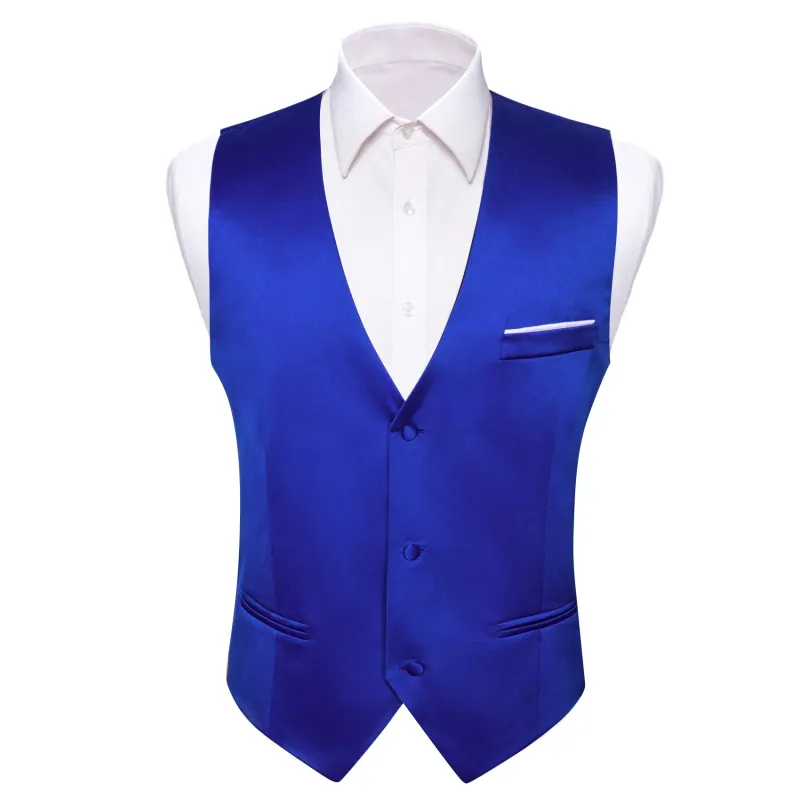 Barry. Wang Royal Blue Business Suit Vest for Wedding Slim Fit Formal Groomsmen Vest sold by Barrywang