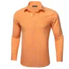 Barry Wang Orange Shirt Light Orange Button Up Solid Shirts Men's Top sold by Barrywang