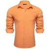 Barry Wang Orange Shirt Light Orange Button Up Solid Shirts Men's Top sold by Barrywang