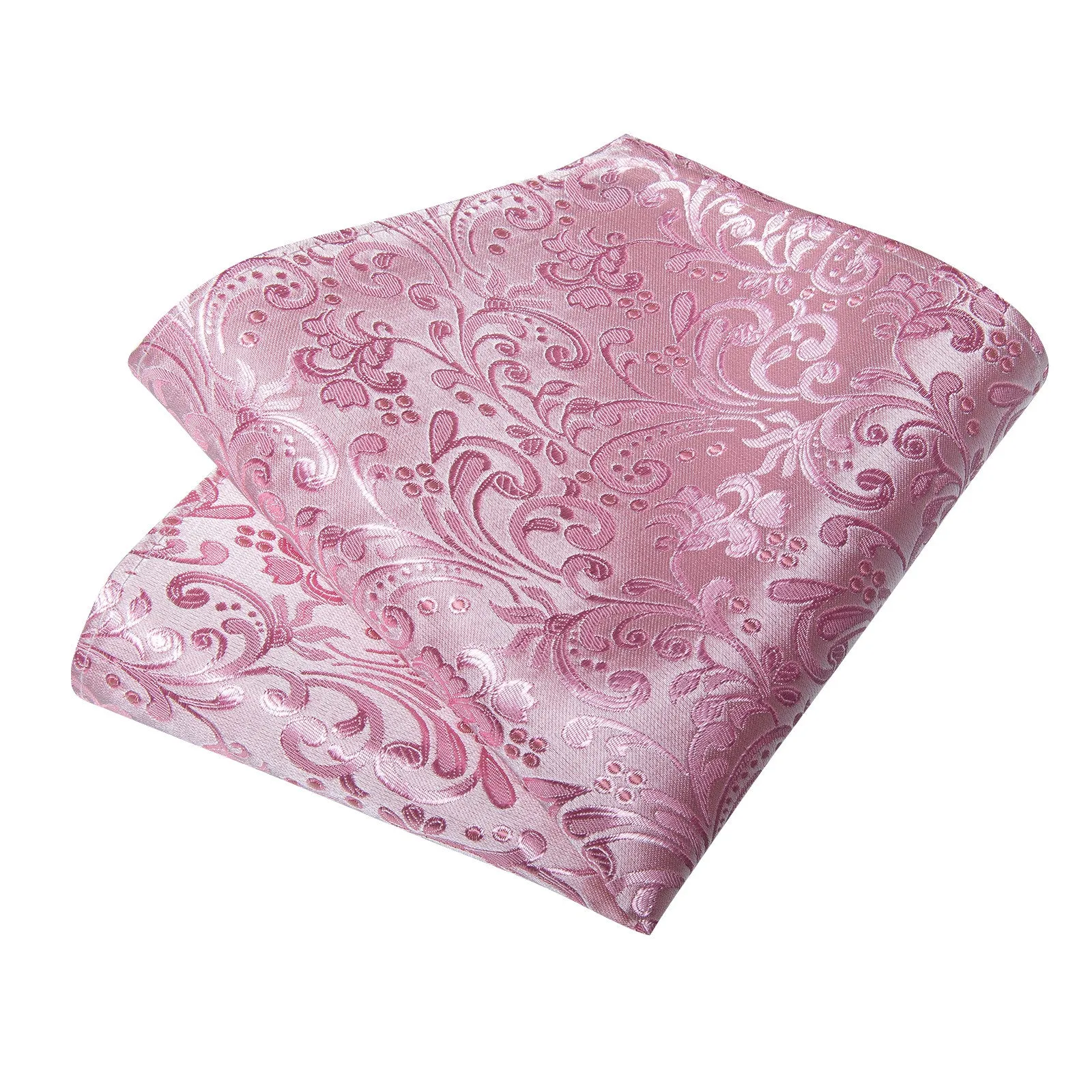 Barry. Wang Blush Pink Paisley Mens Silk Tie Pocket Square Cufflinks Set sold by Barrywang product image thumbnail 5