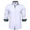 Barry Wang White Collared Shirt White Splicing Men's Business Shirt sold by Barrywang