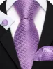 Barry Wang Men's Purple 63 Inches Extra Long Tie Hanky Cufflinks Set sold by Barrywang
