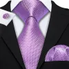 Barry Wang Men's Purple 63 Inches Extra Long Tie Hanky Cufflinks Set sold by Barrywang