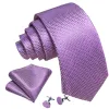 Barry Wang Men's Purple 63 Inches Extra Long Tie Hanky Cufflinks Set sold by Barrywang