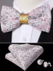 Pink Dot Pre-tied Bow Tie Hanky Cufflinks Set sold by Barrywang