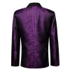 Barry.wang Men's Suit Purple Paisley Silk Notched Collar Suit Jacket sold by Barrywang