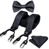 Barry. Wang Black Paisley Y Back Mens Adjustable Suspenders Bow Tie Set sold by Barrywang