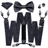 Barry. Wang Black Paisley Y Back Mens Adjustable Suspenders Bow Tie Set sold by Barrywang