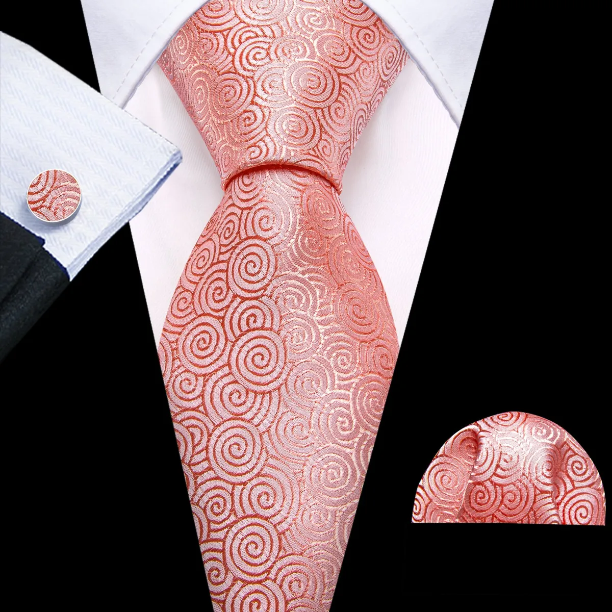 BW312 Red Steven Silk tie and Hanky set main image 1