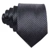 Barry. Wang Dark Grey Necktie Geometric Tie Pocket Square Cufflinks Set sold by Barrywang