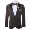 Barry.Wang Men's Suit Ash Grey Solid Slim Silk Peak Collar Suit Business sold by Barrywang