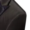 Barry.Wang Men's Suit Ash Grey Solid Slim Silk Peak Collar Suit Business sold by Barrywang