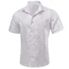 Barry Wang Short Sleeve Shirt Jacquard Paisley White Shirt sold by Barrywang