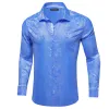 Barry Wang Light Sky Blue Shirt Paisley Top Men's Windsor Collar Shirt sold by Barrywang
