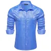 Barry Wang Light Sky Blue Shirt Paisley Top Men's Windsor Collar Shirt sold by Barrywang